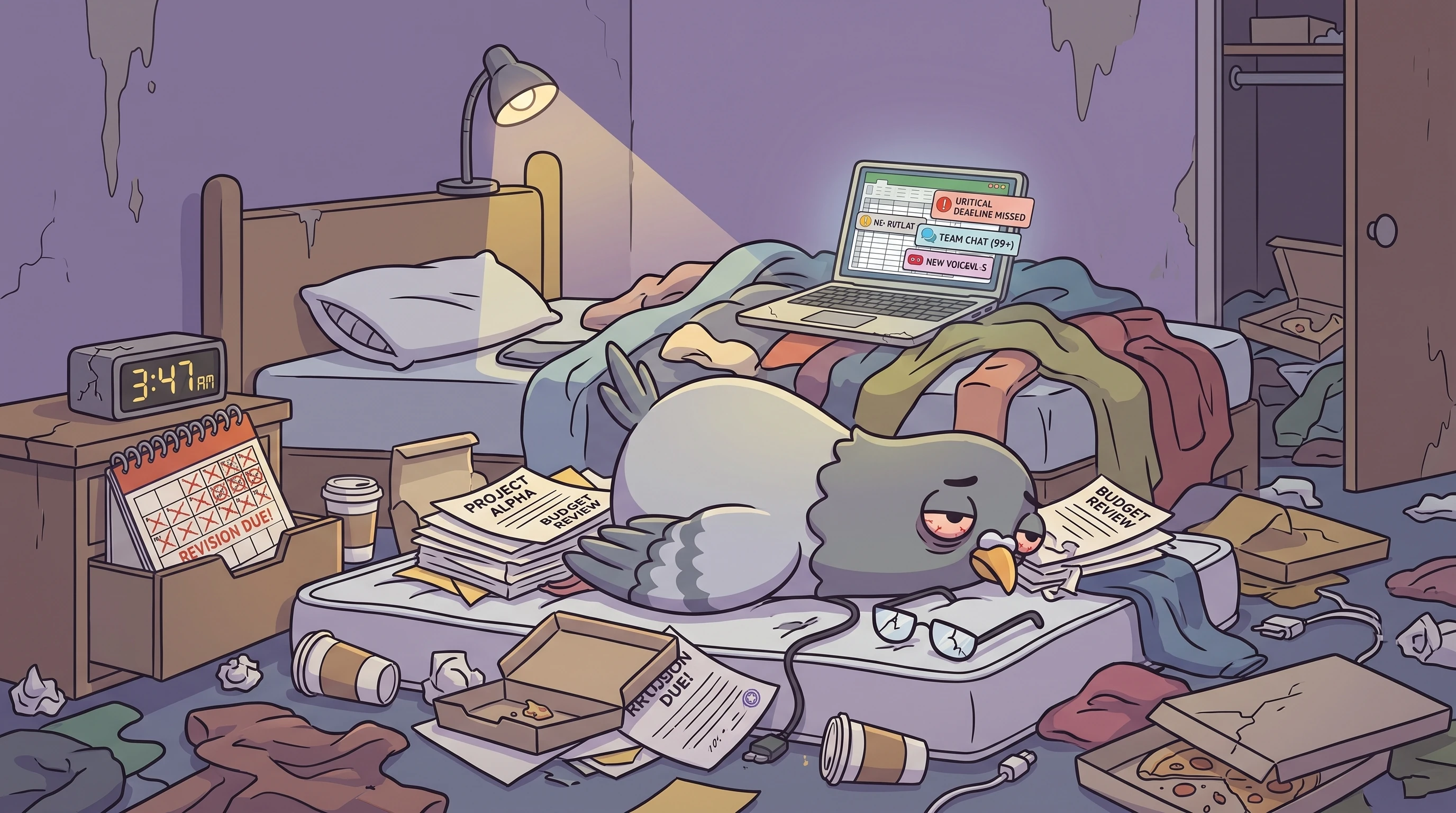 Illustration accompanying a guide to recognizing and measuring burnout